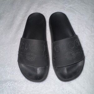 Gucci Black Slides Womens Size EU 37 US 7
